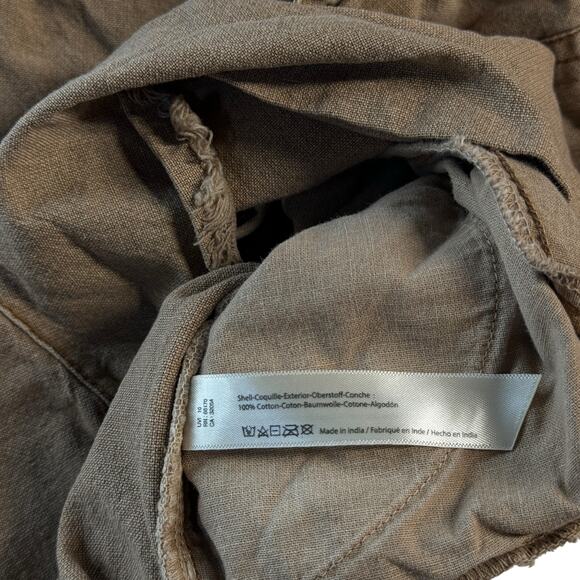 Free People One Penny Tie Waist Short SZ 8 Womens Tan Boho Comfort 100% Cotton - Picture 6 of 8